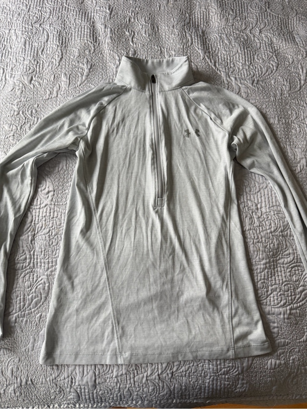 Under Armour Light Gray Quarter-Zip Top
